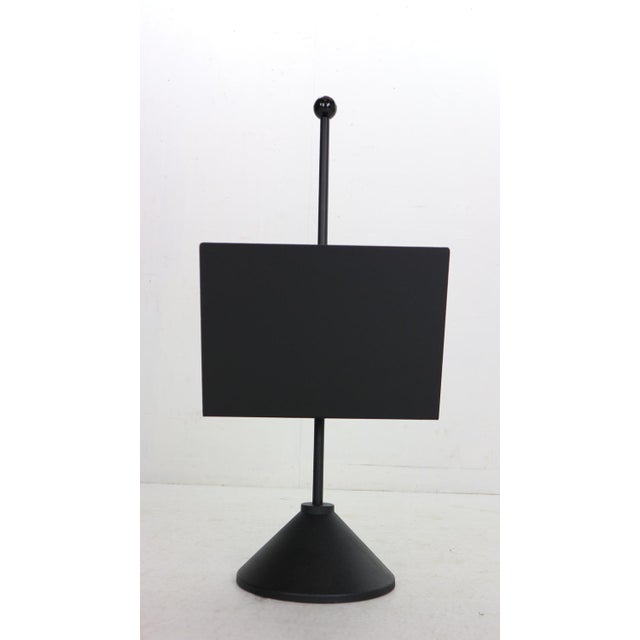 Black Minimalistic Black Metal Magazinine Rack by Porada Arredi, Italy, 1980s For Sale - Image 8 of 18