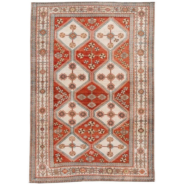 Early 20th Century Antique Afshar Wool Rug For Sale - Image 12 of 12