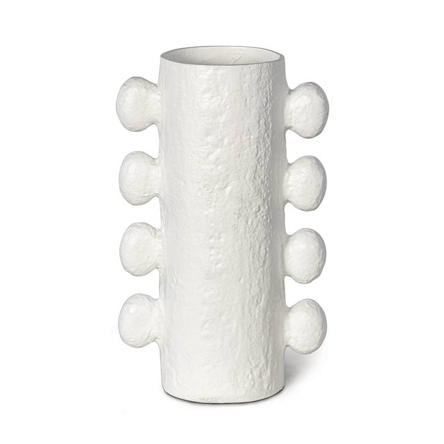 Metal Regina Andrew Sanya Metal Vase Large, White For Sale - Image 7 of 7