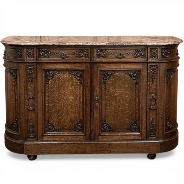 Late 19th Century 19th Century French Louis XIV Marble Top Buffet For Sale - Image 5 of 18