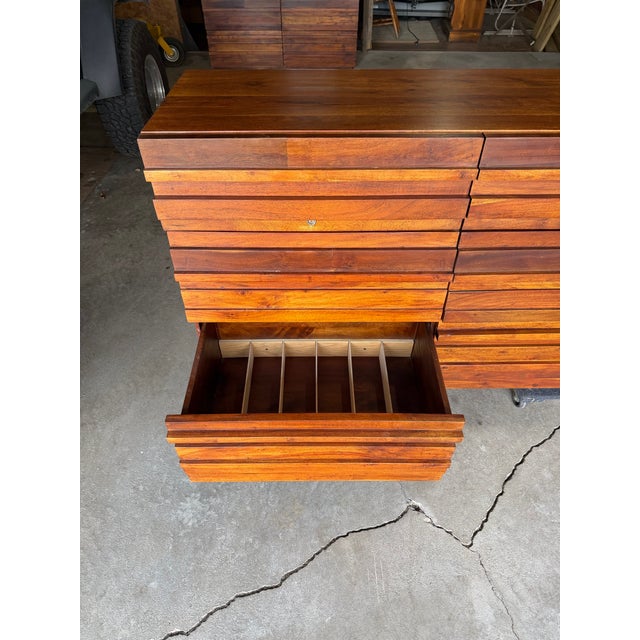 Customized West Elm Stria 6-Drawer Dresser With Integrated Organizers & Locks For Sale - Image 9 of 9