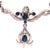 18 Karat White Gold With Blue Sapphire Drop Necklace For Sale - Image 4 of 12