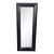 Crate & Barrel Leather Wrapped Floor Mirror For Sale