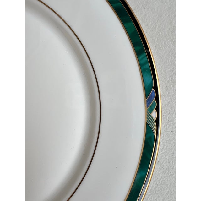 Art Deco 1980s Porcelain Art Deco Design Charger/ Dinner Plate by Lenox For Sale - Image 3 of 6