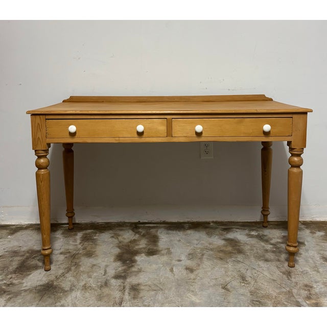 English Antique English Pine Writing Table For Sale - Image 3 of 8