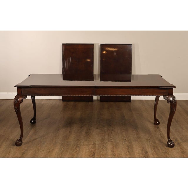 Henredon Rittenhouse Square Collection Chippendale Style Mahogany Expandable Dining Table For Sale - Image 16 of 18