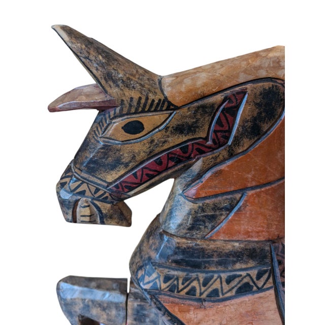 Wood 1920's North African Carved Wood Horse For Sale - Image 7 of 12