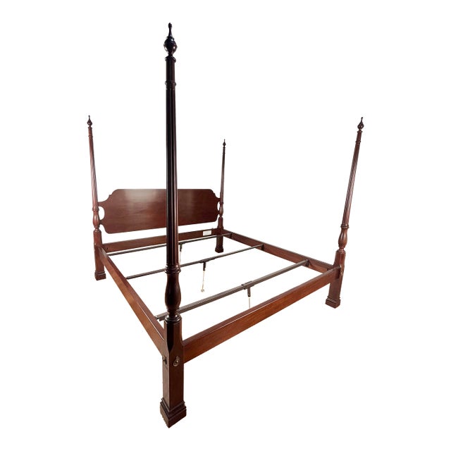 Stickley Solid Mahogany King Size 4 Post Poster Bed For Sale