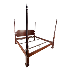 Stickley Solid Mahogany King Size 4 Post Poster Bed
