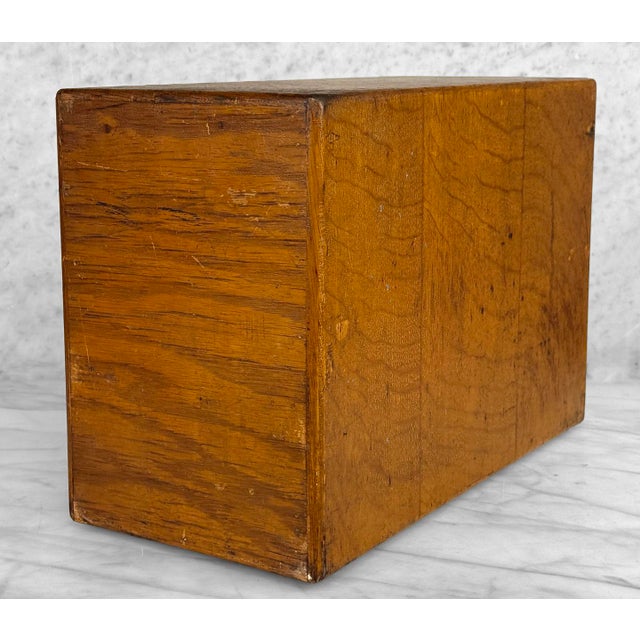 Antique Quartersawn Oak Library File Card Catalog Cabinet by Shaw-Walker For Sale - Image 10 of 11