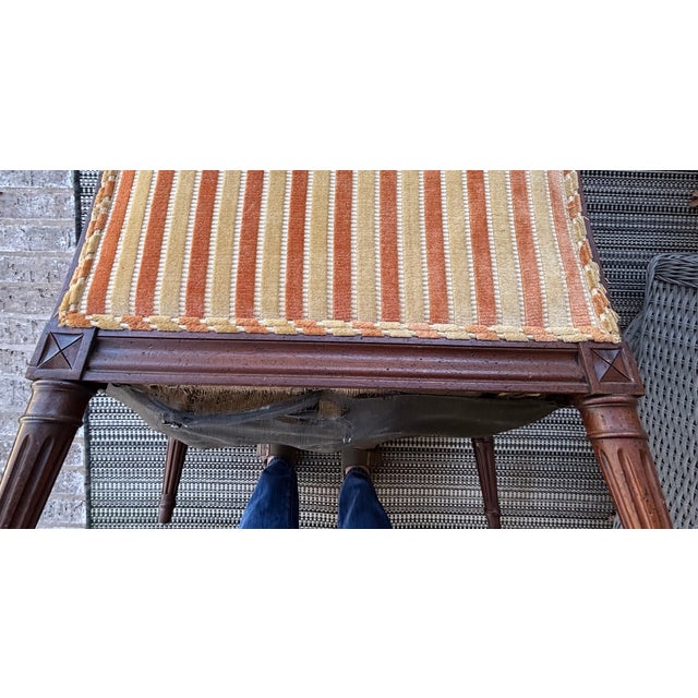 Vintage Henredon Louis XVI Style Square Back Bergère Chair For Sale - Image 15 of 18