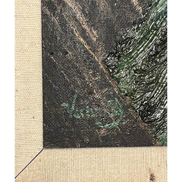 1961 Oil on Canvas Painting “The Last Chord" by Andrew William Vachon s.j. For Sale - Image 4 of 6