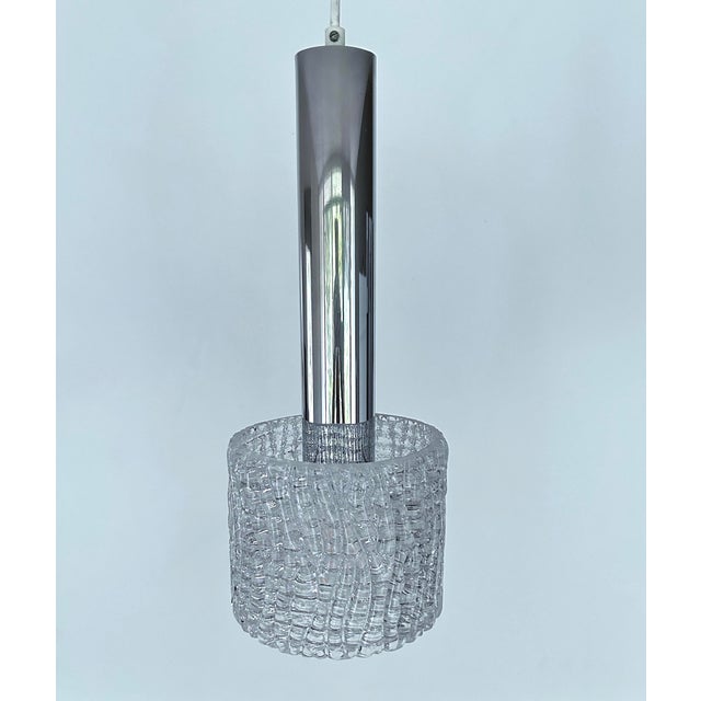 Vintage Brutalist Glass Pendant Lights from Kalmar, 1970s, Set of 3 For Sale - Image 11 of 16
