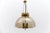 Metal Brass and Smoked Glass Hanging Lamp from Limburg, Germany, 1960s For Sale - Image 7 of 14