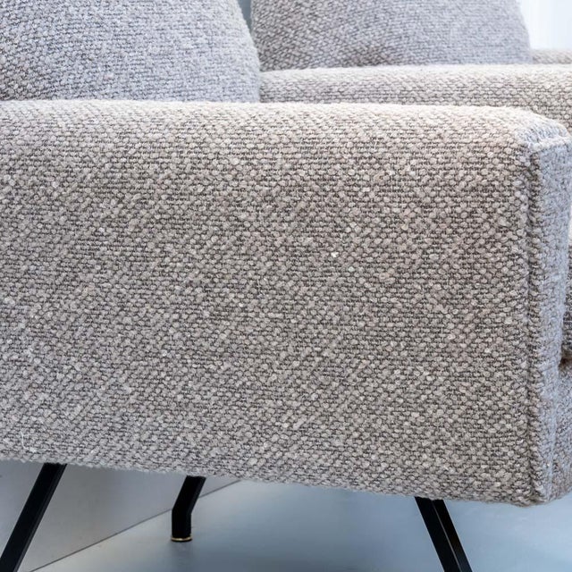 Black Set of Armchairs attributed to Lenzi, 1950s For Sale - Image 8 of 9