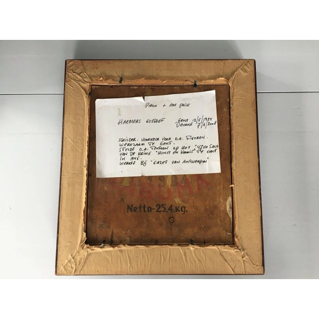 1950s Oil Painting on Plywood Board, 1950s For Sale - Image 5 of 15