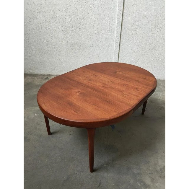 Mid-Century Teak Extendabe Table and Chairs from Moller, Denmark, Set of 5 For Sale - Image 15 of 18