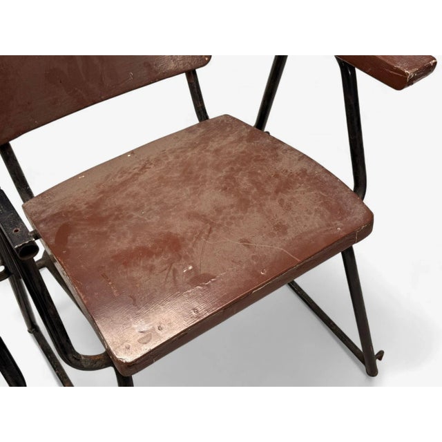 Studio Bbpr, Lacquered Iron, Wood, Twelve Armchairs, Italy, 1960s For Sale - Image 12 of 17