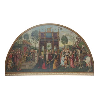 Late 19th Century Arundel Society Chromolithograph of St. Catherine of Alexandria For Sale