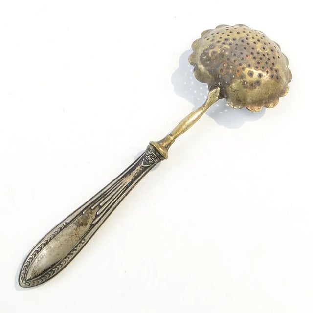 French Art Nouveau Silver Absynthe Spoon, 1900s For Sale - Image 4 of 10