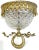 Early 20th Century Antique French Ormolu Mounted Baccarat 'Atrib.' Crystal Flush Mount Chandelier For Sale In Atlanta - Image 6 of 13