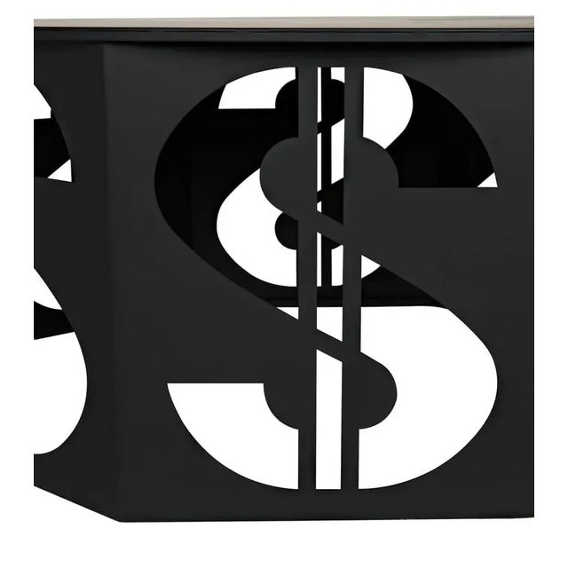 Made from industrial steel, the Dollar coffee table features a beautiful matte black finish. This table is fun and...