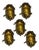 Brass Garden Nautical Sconces, 1940s, Set of 5 For Sale