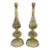 Pair of Modern Murano Green Glass Lamps For Sale