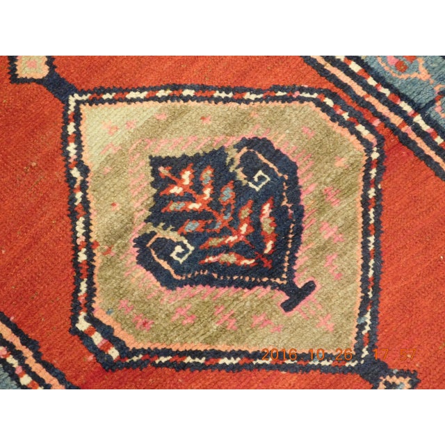 Textile 1920s Antique Hand-Knotted Caucasian Runner Rug For Sale - Image 7 of 13