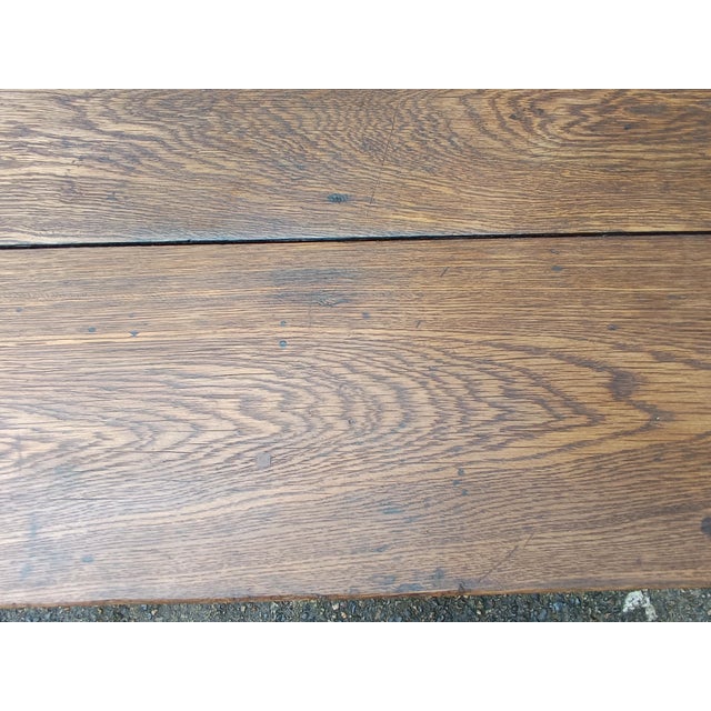 Rustic Oak Farmhouse Table For Sale - Image 15 of 18