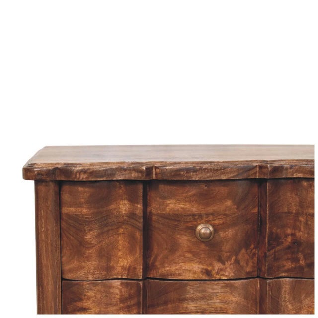 Roasted Almond Mango Wood Bedside Table For Sale In Philadelphia - Image 6 of 8