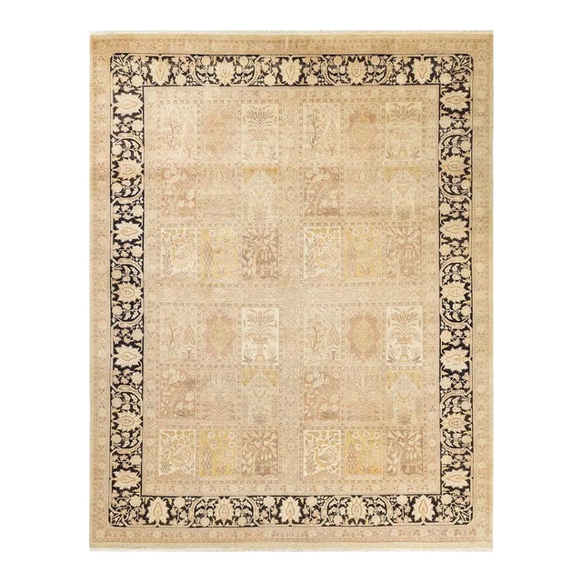 Mogul Collection Hand-Knotted Area Rug - Ivory 8' 3" x 10' 5" For Sale