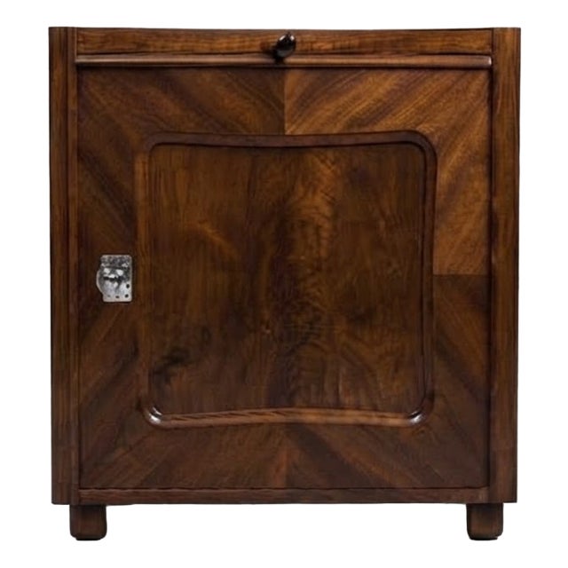 Hungarian Art Deco Wooden Nightstand, 1930s For Sale