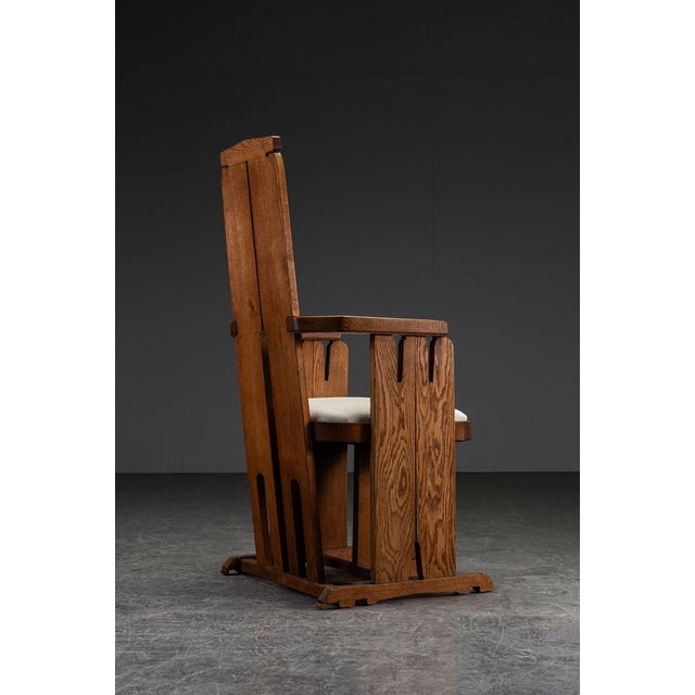 Brown Art Deco Chair, 1920s For Sale - Image 8 of 18