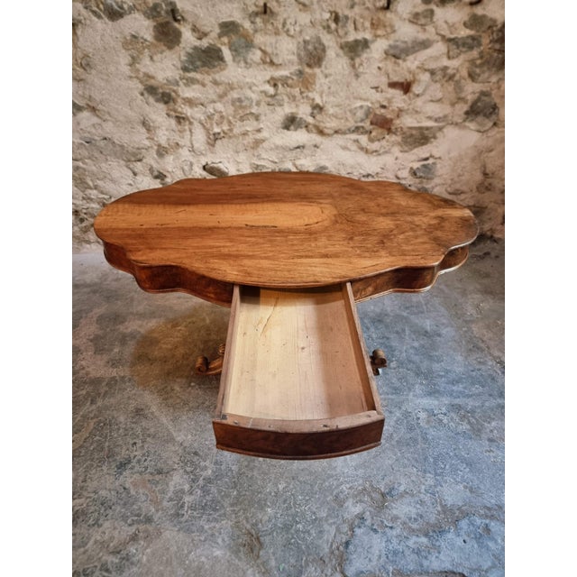 Antique French Walnut Violin Table / Centre Table with Drawer, C. 18801900, 1890s For Sale - Image 3 of 18