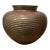 Vintage Mid 20th Century Very Large Handmade Hammered Copper Finish Brass Vase For Sale