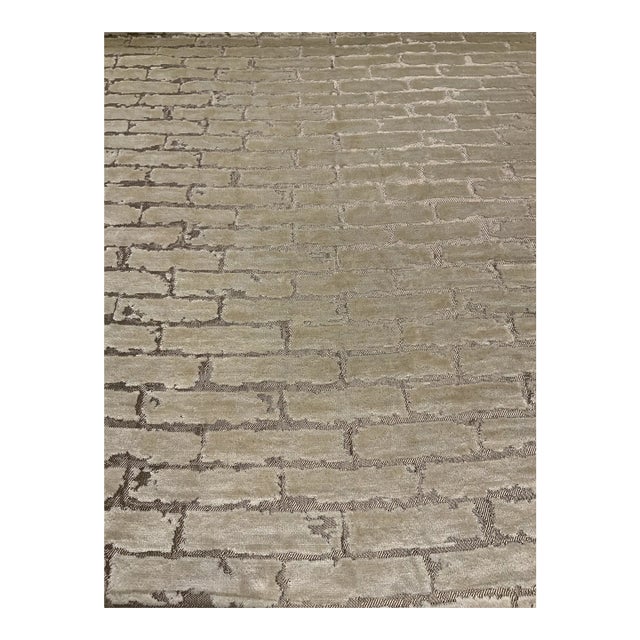 Gaston Y Daniela: Mendilibar - Natural Lct4452.001 Bronze and Ivory Cut Velvet Designer Fabric. - 5 Yards For Sale