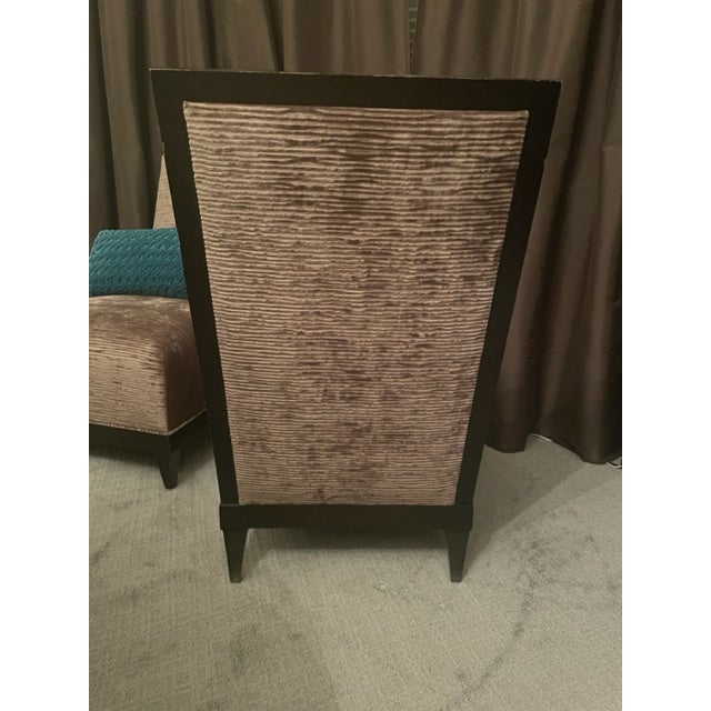 1990s Donghia Panama Slipper Chair With Pierre Frey Fabric - 2 Available For Sale In New York - Image 6 of 9