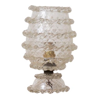 1940s Large Italian Murano Glass Table Lamp For Sale