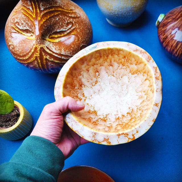 1950s Tripod Bowl by the Potters of Accolay, France, 1950s For Sale - Image 5 of 17