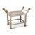 Port 68 Boca White Paros Greek Key Bamboo Bench For Sale - Image 4 of 4