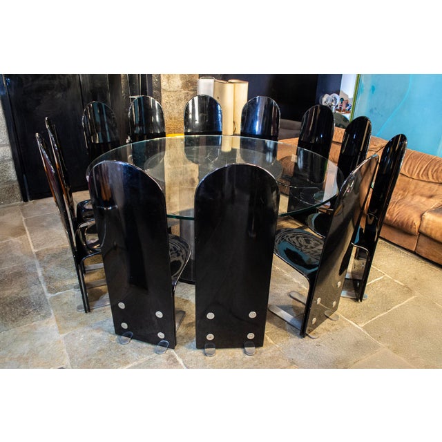 1970s Pellicano Chairs by Luigi Saccardo for Arrmet, 1970s, Set of 12 For Sale - Image 5 of 8