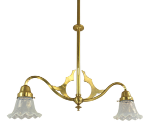 Viennese Art Nouveau Pendant Lamp with Opal Shades, 1920s