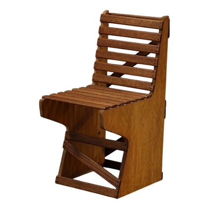 Architectural Accent Chair, 1960s For Sale