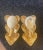 1980s 1980s Les Bernard Vo Brushed Gold Earrings - A Pair For Sale - Image 5 of 7