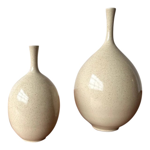 Pair of Mid-Century Handmade Bud Vases For Sale