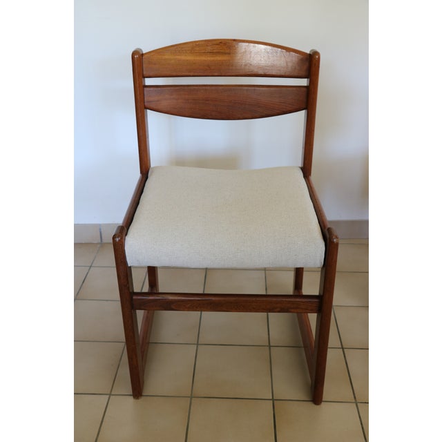 Vintage Chairs in Cotton and Linen Upholstery, 1970s, Set of 4 For Sale - Image 13 of 15