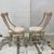Pair of midcentury Italian style wooden rope chairs finished in a soft neutral tan, great style and stature to them, good...