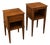 Louis XVI Bedside Tables in Walnut, France, Late 18th Century, Set of 2 For Sale
