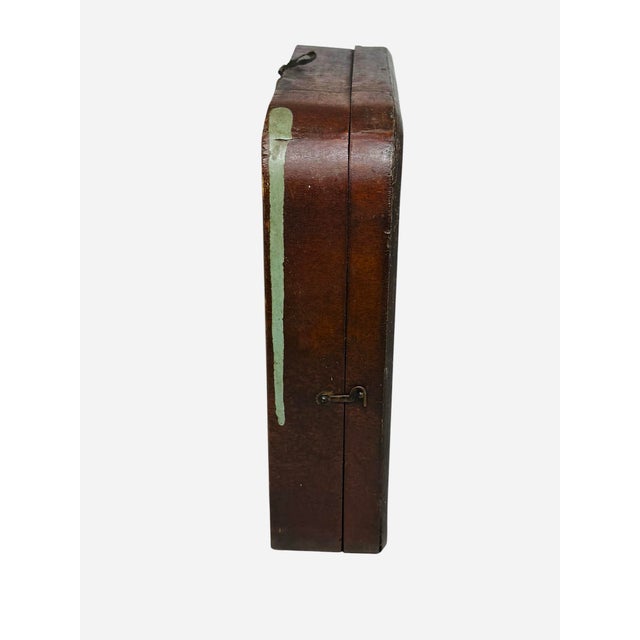 Early 1900s Russian Hinged Wooden Kiot Icon Case With Glass Front and Hanging Loop For Sale - Image 10 of 12